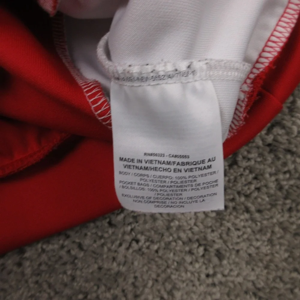 Air Jordan Track Jacket Mens Small Red Black Jump Man Logo Basketball Warm Up